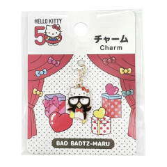 Japan Sanrio Metal Charm - Badtz-maru / Hello Kitty 50th Anniversary