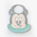 Japan Disney Baby Apron Plastic Bib - Mickey Mouse / Yummy - 2