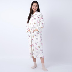 Japan Sanrio One Piece Dress Pajamas - Hello Kitty / Ivory