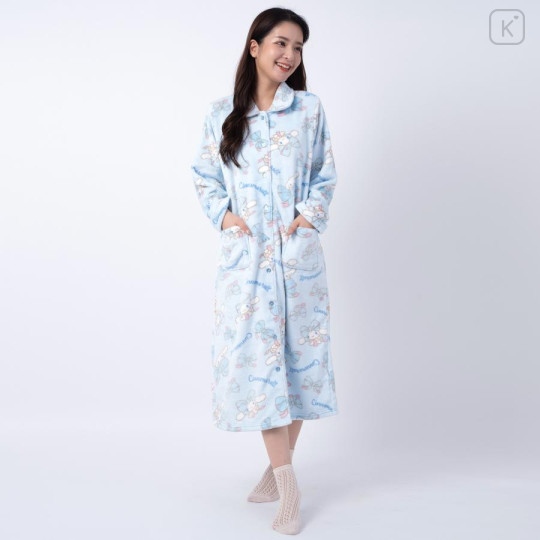 Japan Sanrio One Piece Dress Pajamas - Cinnamoroll / Blue - 1