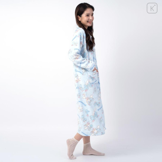 Japan Sanrio One Piece Dress Pajamas - Cinnamoroll / Blue - 3