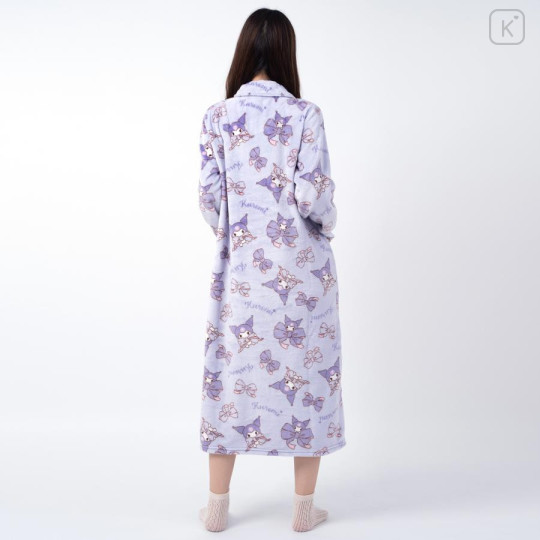 Japan Sanrio One Piece Dress Pajamas - Kuromi / Purple - 3