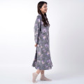 Japan Sanrio One Piece Dress Pajamas - Kuromi / Gray - 4