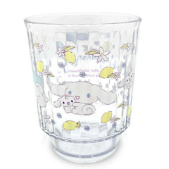 Japan Sanrio Clear Plastic Tumbler - Cinnamoroll / Milk Lemon