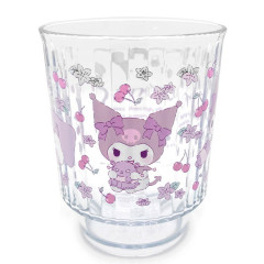 Japan Sanrio Clear Plastic Tumbler - Kuromi / Baku Cherry