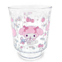 Japan Sanrio Clear Plastic Tumbler - My Melody / Strawberry