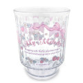 Japan Sanrio Clear Plastic Tumbler - My Melody / Strawberry - 2