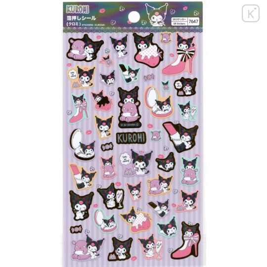 Japan Sanrio Gold Accent Sticker - Kuromi / Beauty - 1