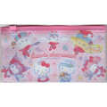 Japan Sanrio Clear Zipper Case - Characters Cafe Pink - 1