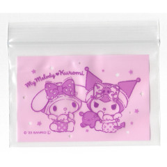 Japan Sanrio B8 Zip Bag Set - Kuromi & My Melody / Good Night