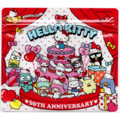 Japan Sanrio B7 Zip Bag Set - Hello Kitty 50th Anniversary Characters Cake