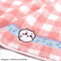 Japan Chiikawa Mini Towel Jacquard Handkerchief - Chiikawa / Pink Gingham - 2