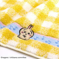 Japan Chiikawa Mini Towel Jacquard Handkerchief - Usagi / Yellow Gingham - 2