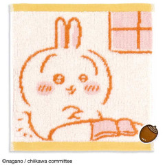 Japan Chiikawa Mini Towel Handkerchief - Usagi / Reading Yellow