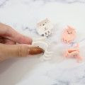 Japan San-X Mini Hair Clip 4pcs - Sumikko Gurashi / Shirokuma & Furoshiki - 2