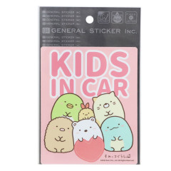 Japan San-X Car Vinyl Sticker - Sumikko Gurashi / Kids in Car Pink Love