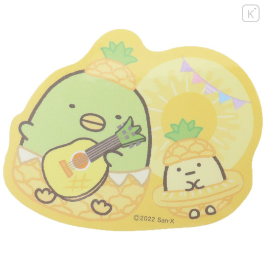 Japan San-X Vinyl Sticker - Sumikko Gurashi / Fruit Vacation Penguin? & Tapioca Pineapple - 1