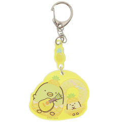 Japan San-X Acrylic Keychain - Sumikko Gurashi / Fruit Vacation Penguin? & Tapioca Pineapple