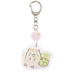 Japan San-X Acrylic Keychain - Sumikko Gurashi / Fruit Vacation Neko & Zassou