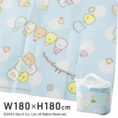 Japan San-X Picnic Blanket Leisure Sheet (L) - Sumikko Gurashi / Blue