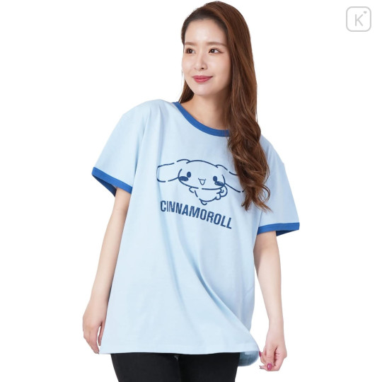 Japan Sanrio Ringer T-shirt - Cinnamoroll - 1