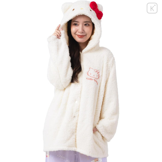 Japan Sanrio Costume Warm Hoodie with Tail - Hello Kitty - 1