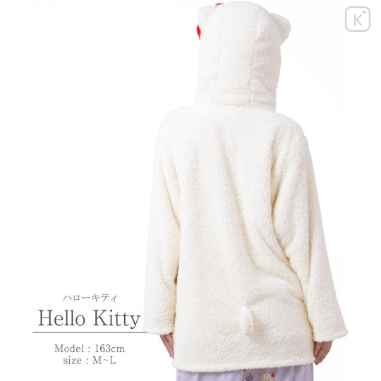 Japan Sanrio Costume Warm Hoodie with Tail - Hello Kitty - 4