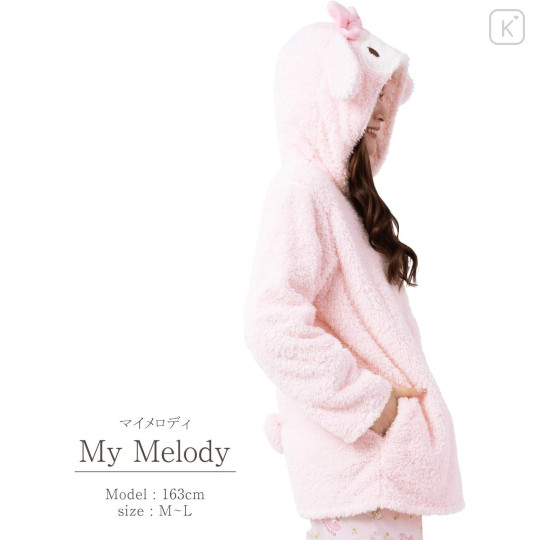 Japan Sanrio Costume Warm Hoodie with Tail - My Melody - 2