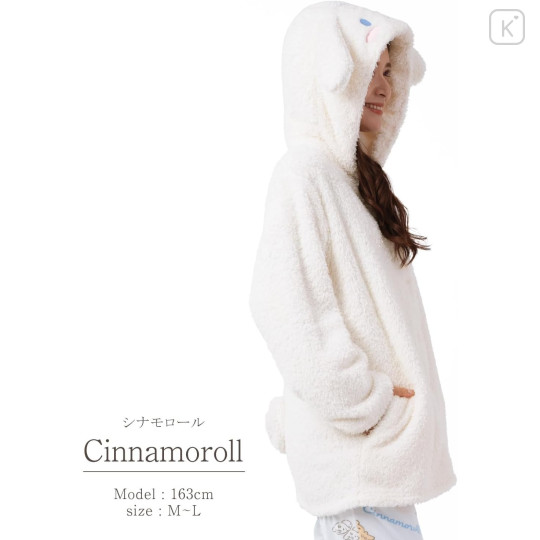 Japan Sanrio Costume Warm Hoodie with Tail - Cinnamoroll - 2