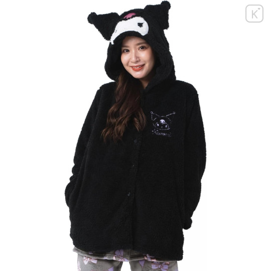 Japan Sanrio Costume Warm Hoodie with Tail - Kuromi - 1