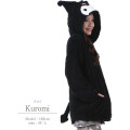 Japan Sanrio Costume Warm Hoodie with Tail - Kuromi - 2