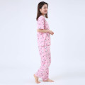 Japan Sanrio Short Sleeve Shirt Pajamas (M) - Hello Kitty / Pink - 4