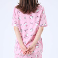 Japan Sanrio Short Sleeve Shirt Pajamas (M) - Hello Kitty / Pink - 7