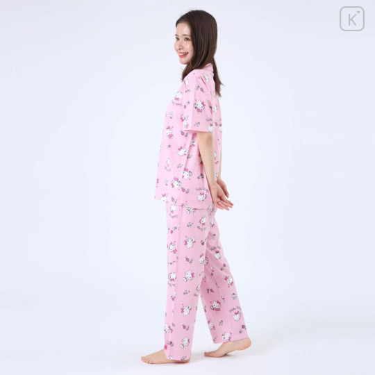 Japan Sanrio Short Sleeve Shirt Pajamas (L) - Hello Kitty / Pink - 2