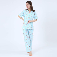 Japan Sanrio Short Sleeve Shirt Pajamas (M) - Cinnamoroll / Mint