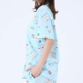 Japan Sanrio Short Sleeve Shirt Pajamas (M) - Cinnamoroll / Mint - 6