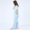 Japan Sanrio Short Sleeve Shirt Pajamas (M) - Hangyodon / Blue - 2