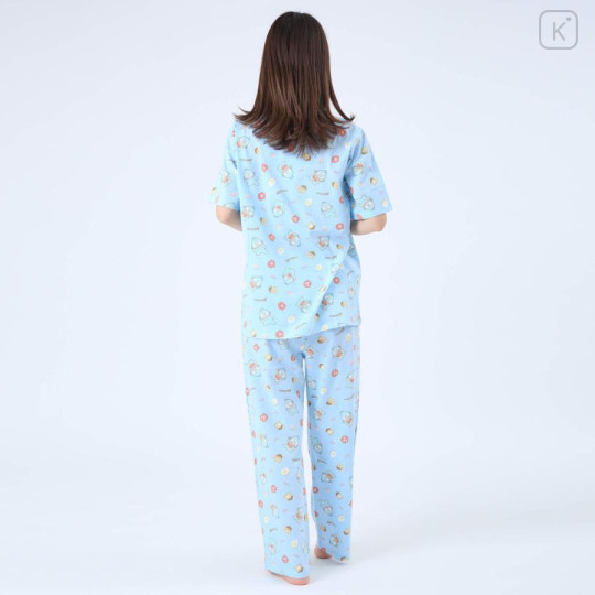 Japan Sanrio Short Sleeve Shirt Pajamas (M) - Hangyodon / Blue - 3