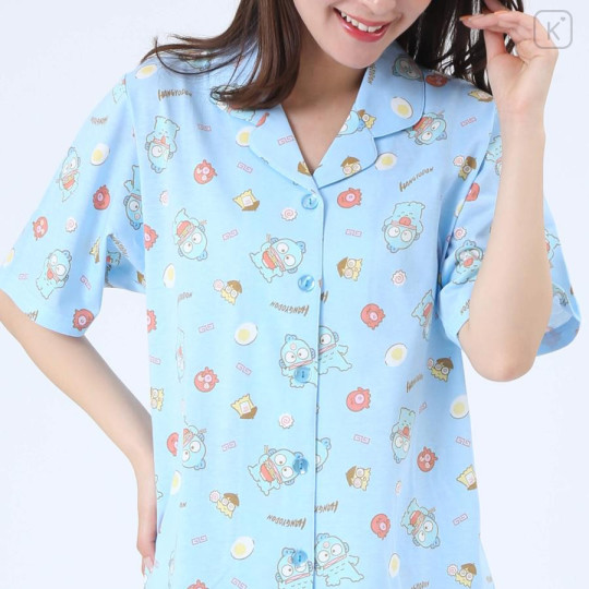 Japan Sanrio Short Sleeve Shirt Pajamas (M) - Hangyodon / Blue - 5