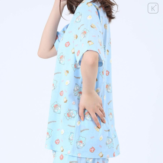 Japan Sanrio Short Sleeve Shirt Pajamas (M) - Hangyodon / Blue - 6