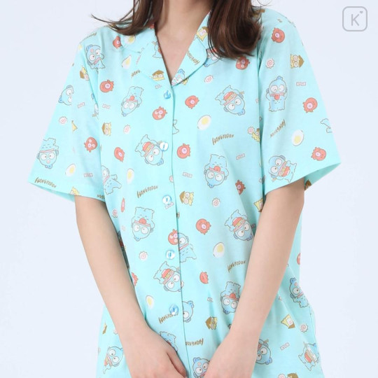 Japan Sanrio Short Sleeve Shirt Pajamas (M) - Hangyodon / Mint - 5