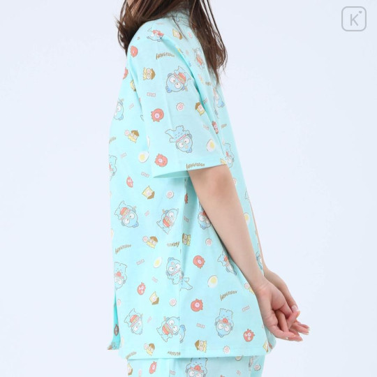 Japan Sanrio Short Sleeve Shirt Pajamas (M) - Hangyodon / Mint - 6