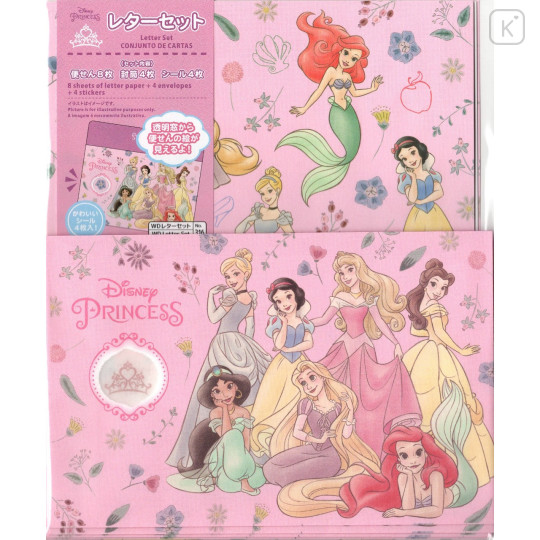 Japan Disney Stationery Letter Set - Disney Princess / Pink - 1