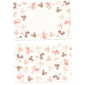 Japan Disney Mini Letter Set - Mickey Mouse & Minnie Mouse : Watercolor Pink - 2