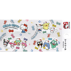 Japan Sanrio Big Sticker - Hello Kitty 50th Anniversary Characters