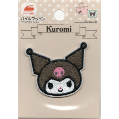 Japan Sanrio Wappen Iron-on Applique Patch - Kuromi / Smile