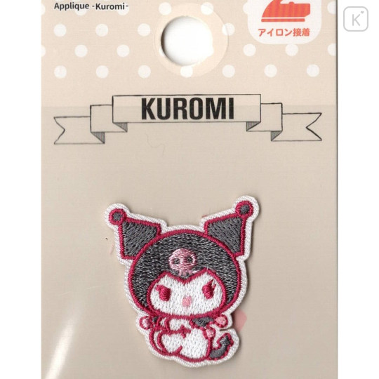 Japan Sanrio Wappen Iron-on Applique Patch - Kuromi / Pink - 1