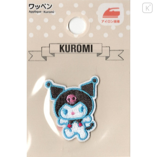 Japan Sanrio Wappen Iron-on Applique Patch - Kuromi / Blue - 1