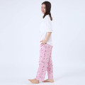 Japan Sanrio Short Sleeve T-shirt Pajamas (M) - Hello Kitty / White & Pink - 2