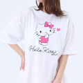 Japan Sanrio Short Sleeve T-shirt Pajamas (M) - Hello Kitty / White & Pink - 5